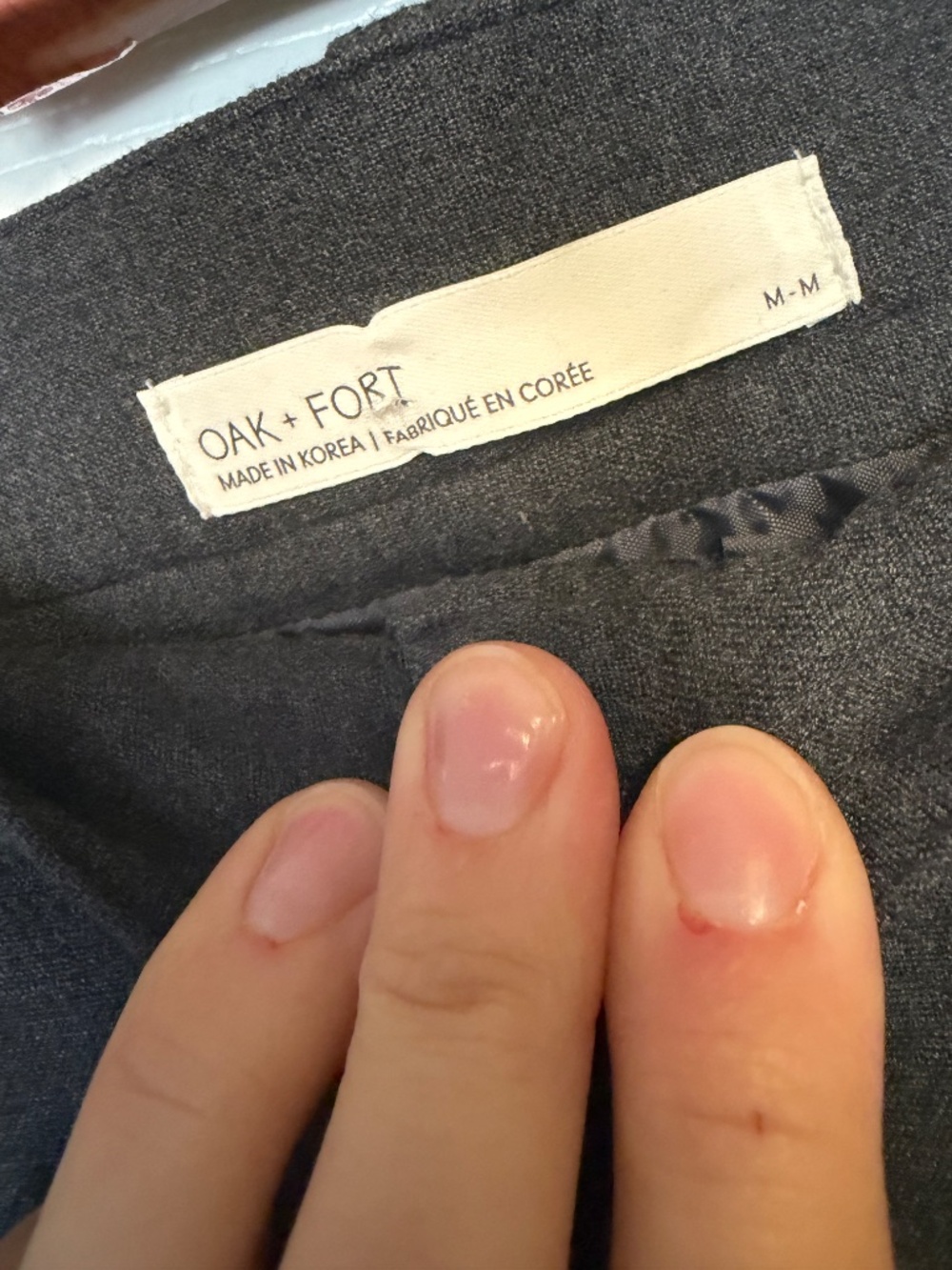 Oak & Fort Grey Midi Pencil Skirt - Picture 3 of 4